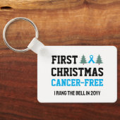 Custom EERSTE KERST Prostaatkanker Gratis Sleutelhanger (Achterkant)
