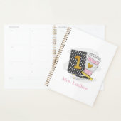 Custom eerste klas leraar zwart koffie planner (Display)