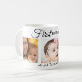 Custom Eerste Moederdag 3 Fotocollage Nieuwe Mama Koffiemok (Voorkant links)