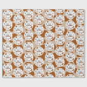 Custom Eerste Rodeo Western Bruin Jongen 1e Verjaa Cadeaupapier (Vlak)