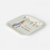 Custom Eerste Verjaardag Peter de konijnenbroodjes Papieren Bordje (Gebogen)