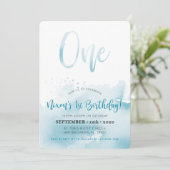 CUSTOM eerste verjaardag uitnodiging voor Nixon (Staand voorkant)