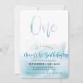 CUSTOM eerste verjaardag uitnodiging voor Nixon (Voorkant)