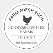 Custom Egg Carton Label Sticker | 2" Round (Voorkant)