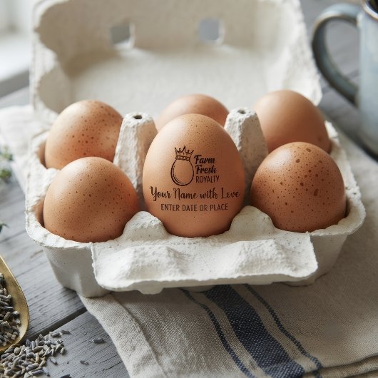 Custom Egg Carton Stamp – Personalized Farm Logo Rubberstempel