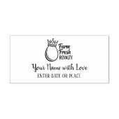 Custom Egg Carton Stamp – Personalized Farm Logo  Rubberstempel (Afrduk)