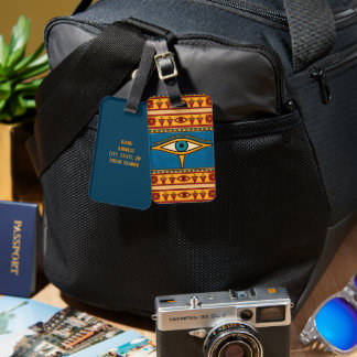 Custom Egyptian Eye of Horus, Eye of Ra Art Bagagelabel