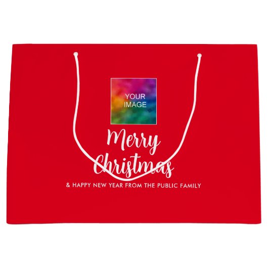 Custom Eigen Afbeelding Bedrijf Logo Tekst Merry C Groot Cadeauzakje (Voorkant)