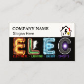 Custom Electrician Business Card with Company Logo Visitekaartje (Voorkant)
