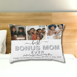 Custom Elegant Beste Bonus Mama Ooit Fotocollage Accent Kussen