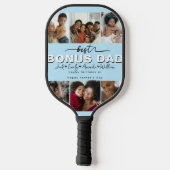 Custom Elegant Beste Bonus Papa Fotocollage Pickleball Paddle (Achterkant)