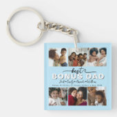 Custom Elegant Beste Bonus Papa Fotocollage Sleutelhanger (Voorkant)