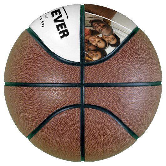 Custom Elegant Beste bonus vader ooit Fotocollage Basketbal (Rechts)