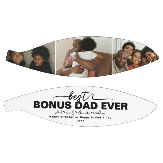 Custom Elegant Beste bonus vader ooit Fotocollage Basketbal (Panelen)