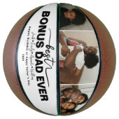 Custom Elegant Beste bonus vader ooit Fotocollage Basketbal (Verticaal)