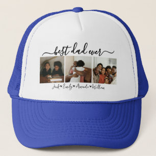 Custom Elegant Beste vader ooit Fotocollage Trucker Pet