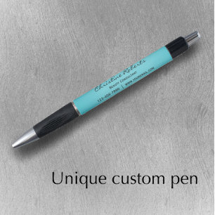 Custom Elegant Blauw Blauwgroen Zakelijk Promotion Pen