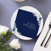 Custom Elegant Bloemen Roze Baby shower Servet