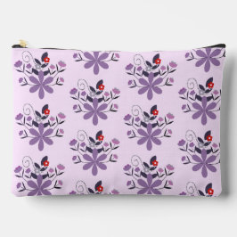 Custom Elegant bloemenpaars violet paarse grijs ro Etui