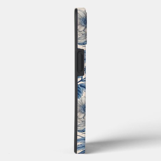 Custom Elegant Boho Chic Blue Blossom Case-Mate iPhone Case (Achterkant / Rechts)