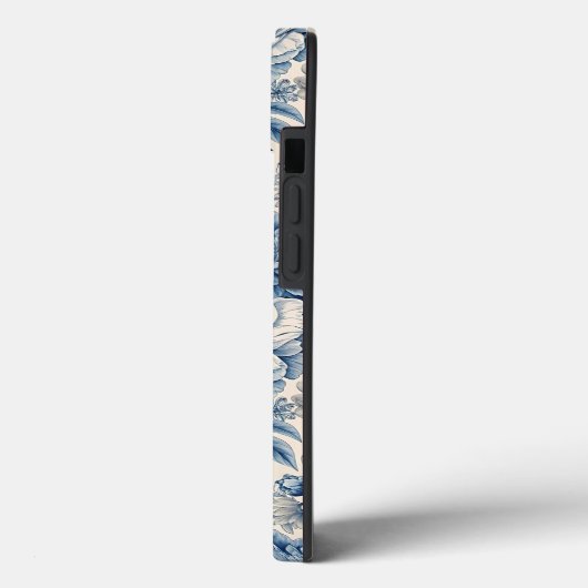 Custom Elegant Boho Chic Blue Blossom Case-Mate iPhone Case (Achterkant / Links)