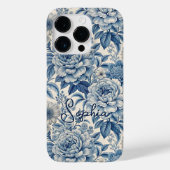 Custom Elegant Boho Chic Blue Blossom Case-Mate iPhone Case (Achterkant)