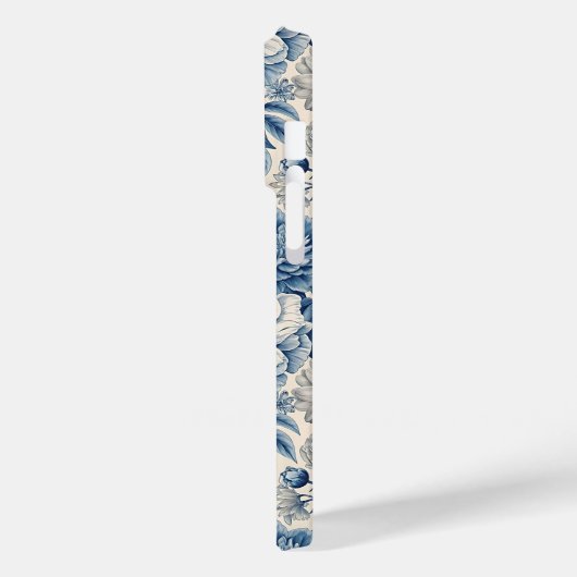 Custom Elegant Boho Chic Blue Blossom Case-Mate iPhone Case (Achterkant / Links)