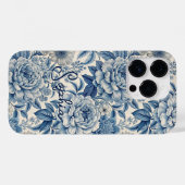 Custom Elegant Boho Chic Blue Blossom Case-Mate iPhone Case (Achterkant (horizontaal))