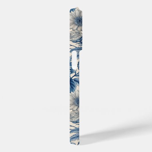 Custom Elegant Boho Chic Blue Blossom Case-Mate iPhone Case (Achterkant / Rechts)