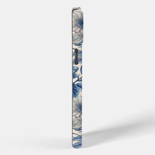 Custom Elegant Boho Chic Blue Blossom Case-Mate iPhone Case (Achterkant / Rechts)