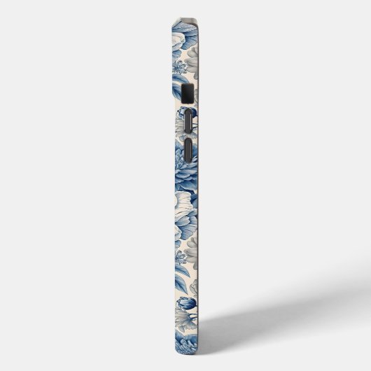 Custom Elegant Boho Chic Blue Blossom Case-Mate iPhone Case (Achterkant / Links)