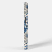 Custom Elegant Boho Chic Blue Blossom Case-Mate iPhone Case (Achterkant / Rechts)