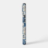 Custom Elegant Boho Chic Blue Blossom iPhone 15 Case (Linkerkant)