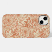Custom Elegant Boho Chic Brown Blossom Case-Mate iPhone Case (Achterkant (horizontaal))