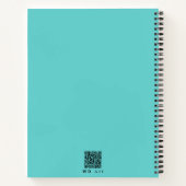 Custom Elegant Broken Heart Love Hate Blue Journal Notitieboek (Achterkant)