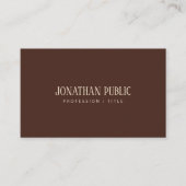 Custom Elegant Brown & Beige Template Luxury Thick Visitekaartje (Voorkant)