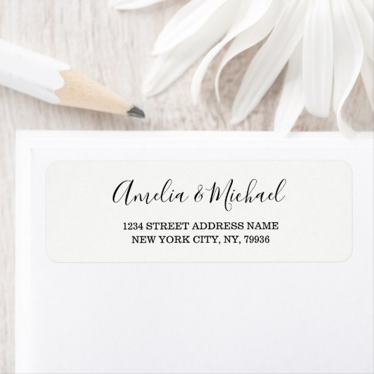 Custom Elegant Bruiloft Retouradres Label (Insitu)