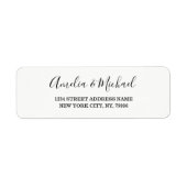 Custom Elegant Bruiloft Retouradres Label (Voorkant)