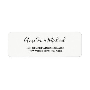Custom Elegant Bruiloft Retouradres Label