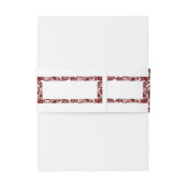 Custom Elegant Bruiloft Wit en Waroon Uitnodigingen Wikkel (Achterkant Voorbeeld)