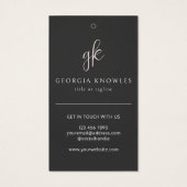 Custom Elegant Business Branded Prijs Hang Label Visitekaartje (Achterkant)