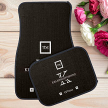 Custom Elegant Classic Monogram Family Name Brown