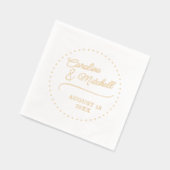 Custom Elegant Classy paar namen Folie Servetten (Links)