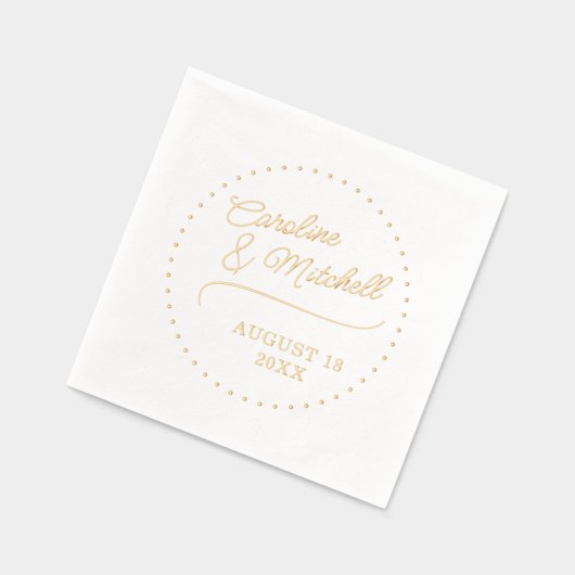 Custom Elegant Classy paar namen Folie Servetten (Links)