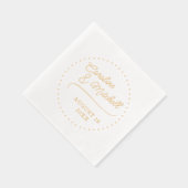 Custom Elegant Classy paar namen Folie Servetten (Rechts)