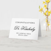Custom Elegant Doctor White Coat Gefeliciteerd Kaart (Gele Bloem)