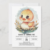 Custom Elegant Duck Verjaardag Kaart (Voorkant)