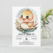 Custom Elegant Duck Verjaardag Kaart (Staand voorkant)