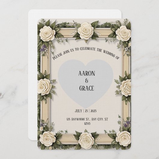 Custom Elegant Envelope in Rose Petals Kaart (Voorkant / Achterkant)