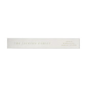 custom elegant family name cream return address (Individueel)